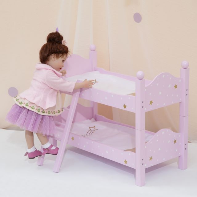 Maisons de poupées Olivia'S Little World Lit superposé poupée poupon Twinkle Stars Princess 2 couchettes bois TD-0095AP