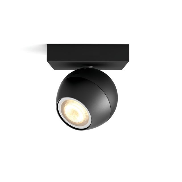 Philips Hue - White Ambiance BUCKRAM Spot 1x5.5W extension - Noir (télécommande non incluse) - Lampe connectée