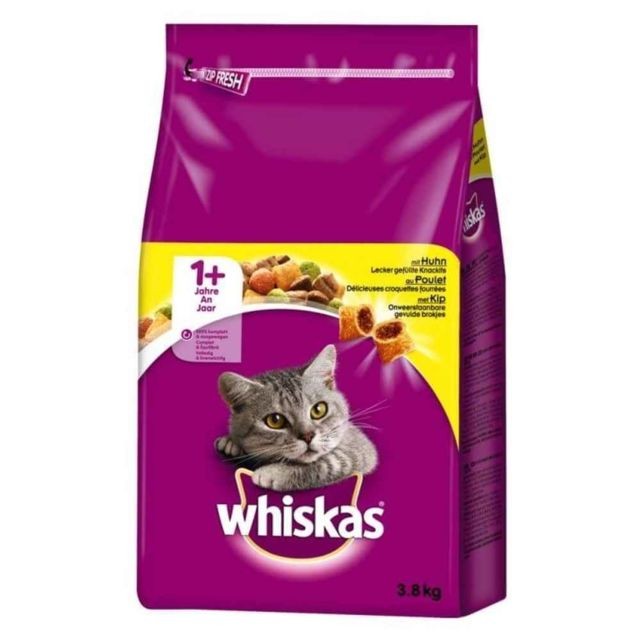 Whiskas - WHISKAS Croquettes au poulet - Pour chat adulte - 3,8 kg Whiskas   - Whiskas