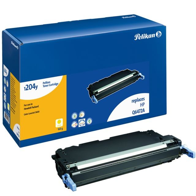 Pelikan - Toner pour HP3600 (Q6472A) & CANON (717) - Jaune - 4000 pages Pelikan  - Pelikan